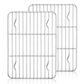 Mini stainless steel cooling rack set of 2, two wire racks with curved side handles