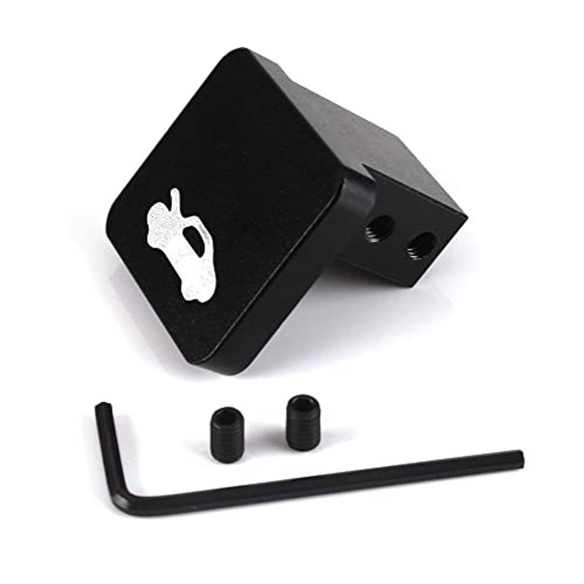 Black hood release latch handle repair kit with bracket, two screws, and L-key tool