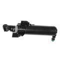 Black headlamp washer nozzle jet sprayer with hose outlet and green connector