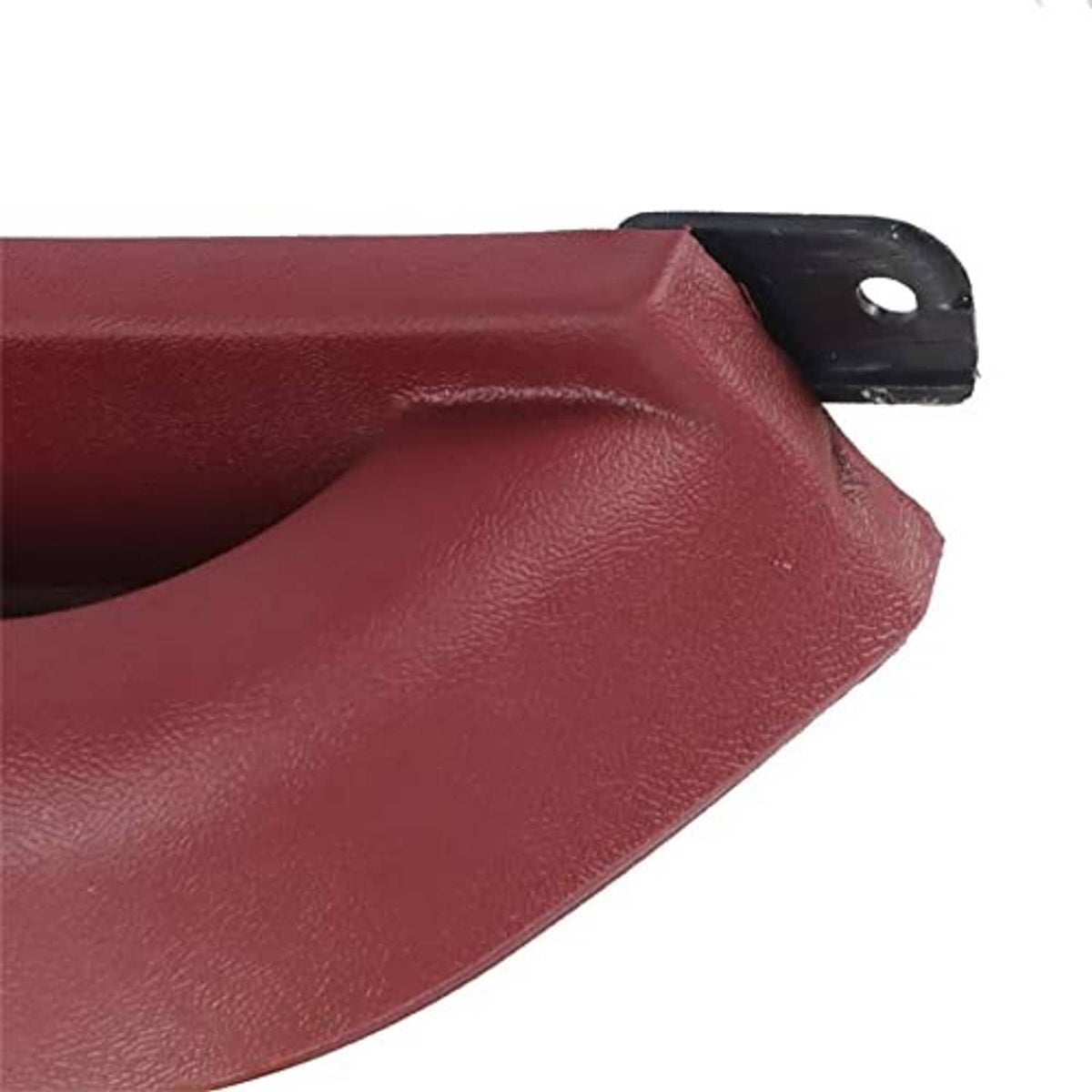 Red front driver side door armrest replacement with textured finish and metal stud