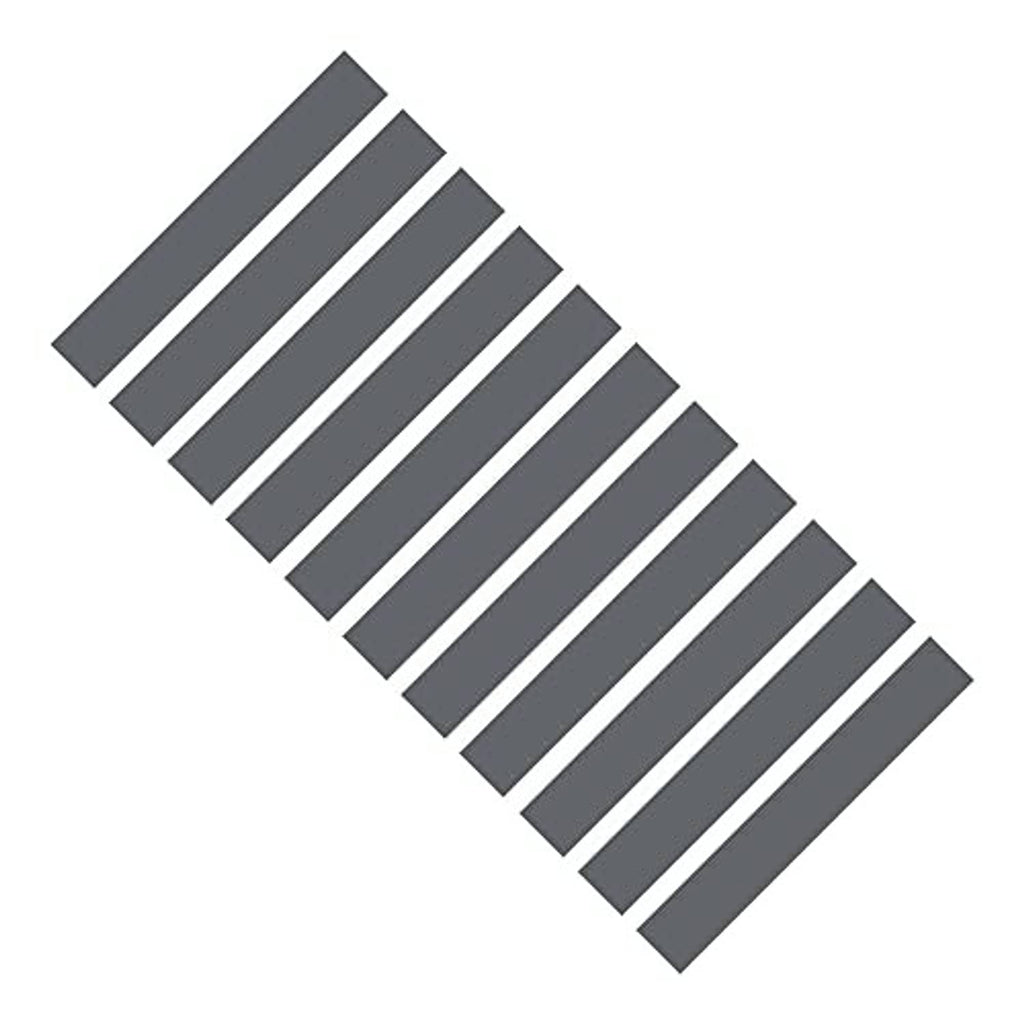 Grey adhesive tape strips with evenly spaced lines