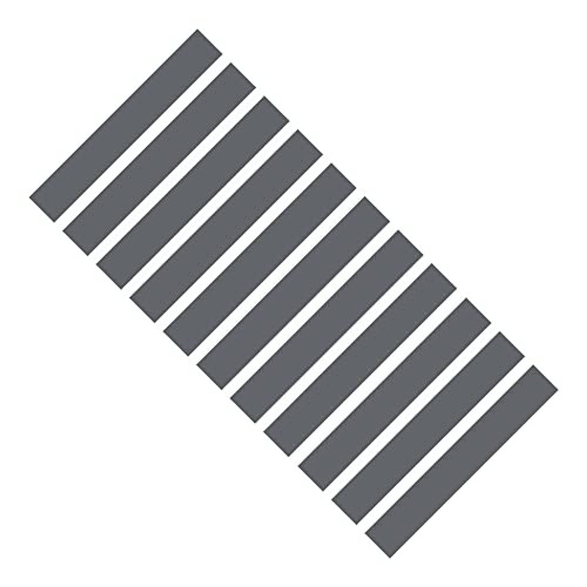 Grey adhesive tape strips with evenly spaced lines