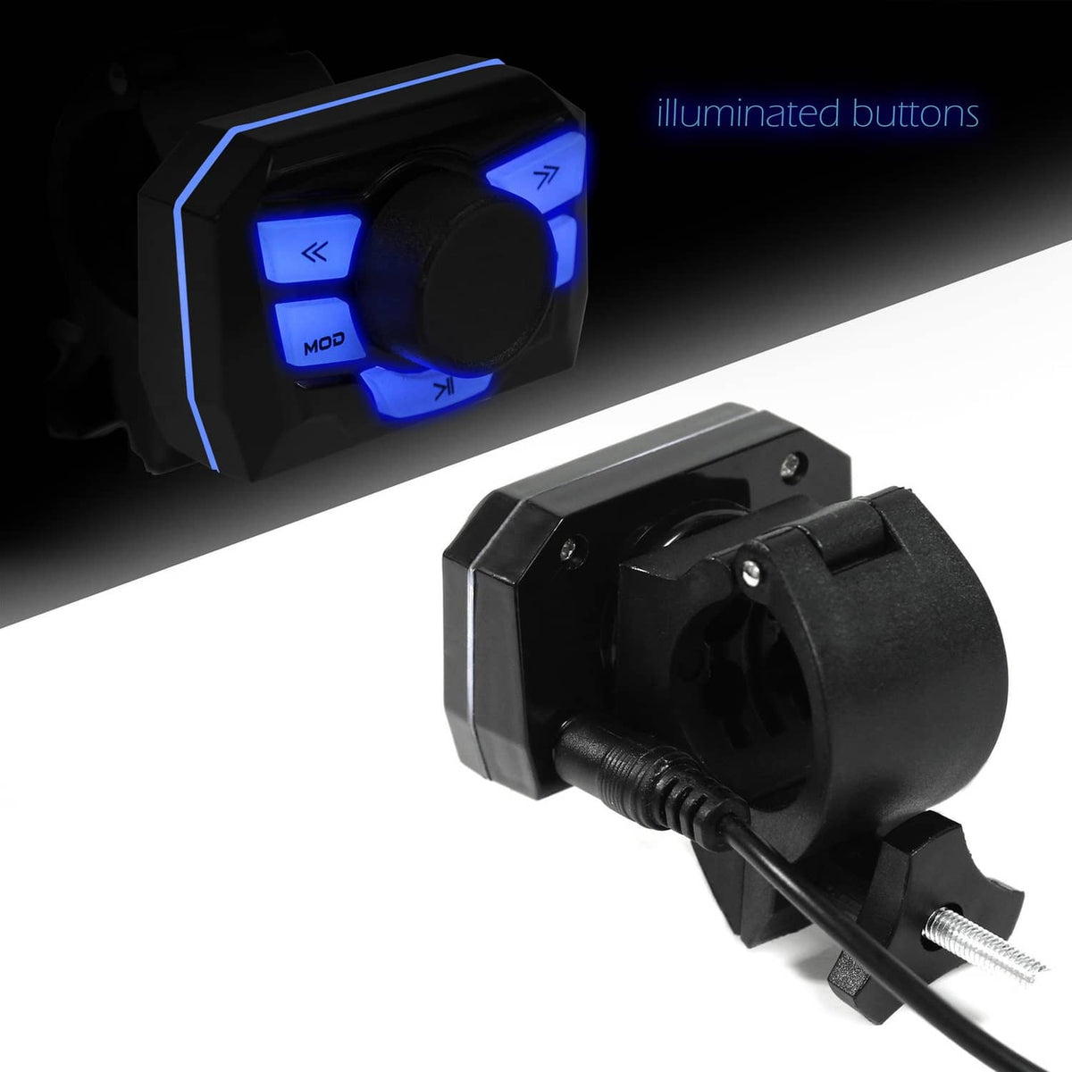 RivetOak GoHawk Motorcycle Speakers Bluetooth, Waterproof and TS3 Black