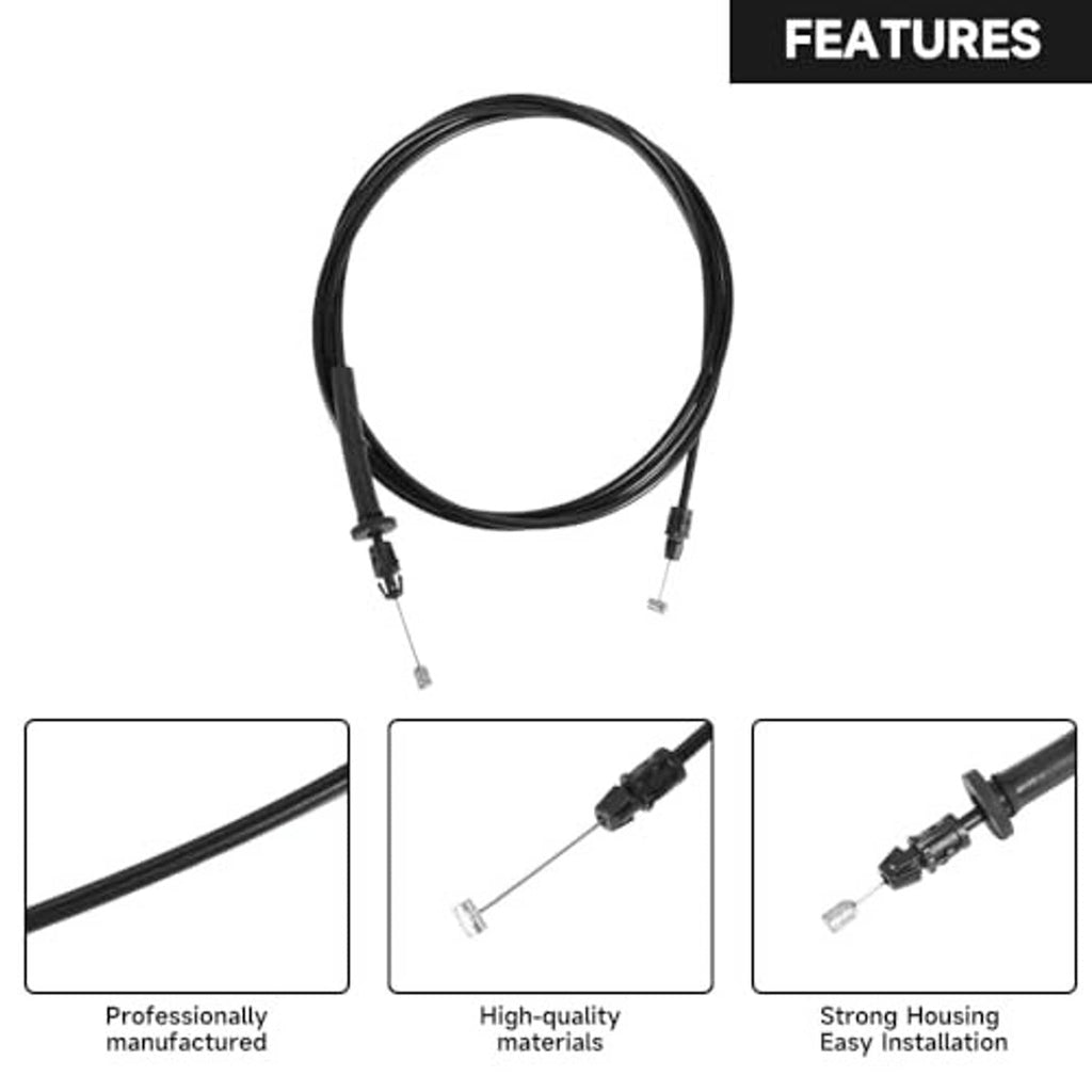 Black hood release cable with two connector terminals