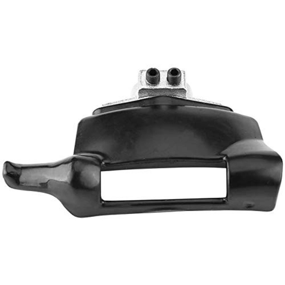 Black tire changer duck head with rectangular cutout and two threaded studs