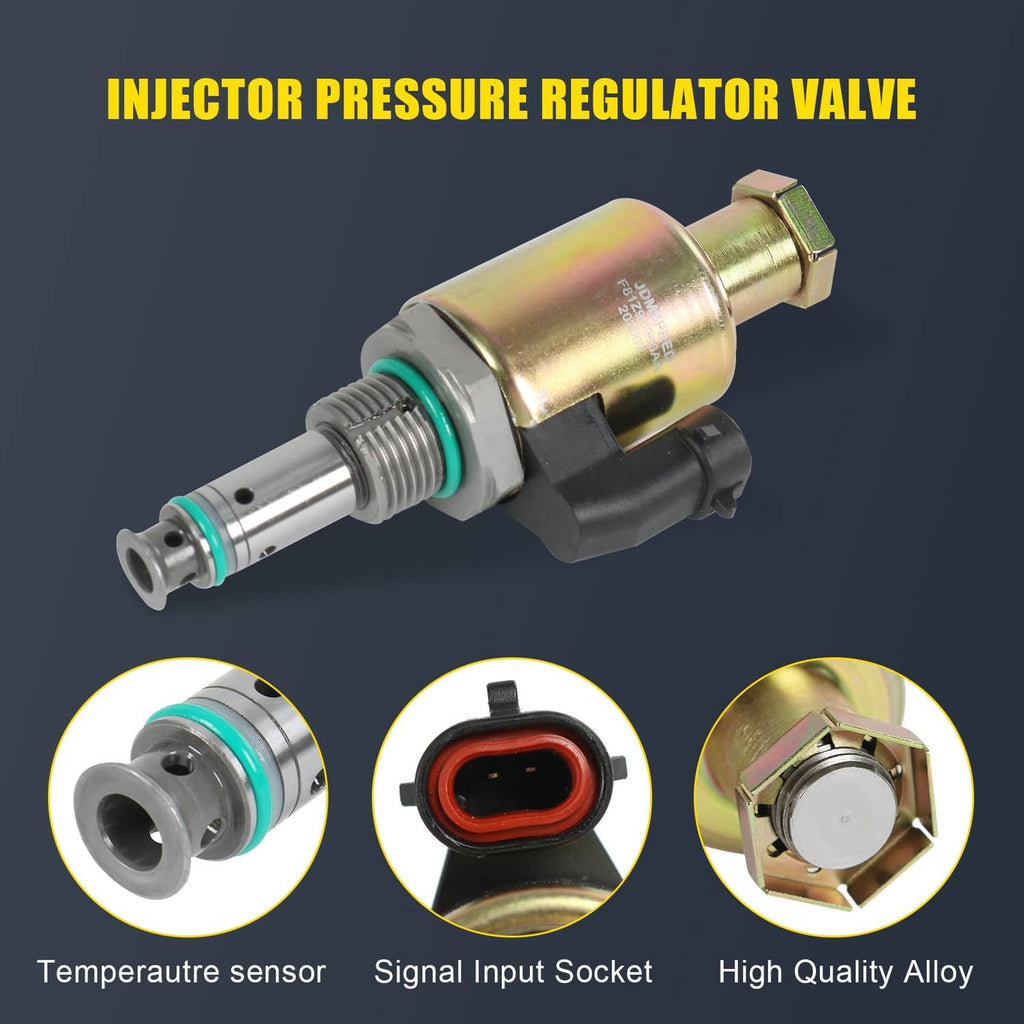 Fuel injection pressure regulator valve with metal body, green seal ring, and mounting hardware