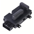 Black power seat switch module with two raised rocker levers, front driver side