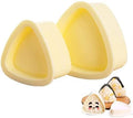 Triangle onigiri rice ball mold set, two cream molds for making shaped rice bites