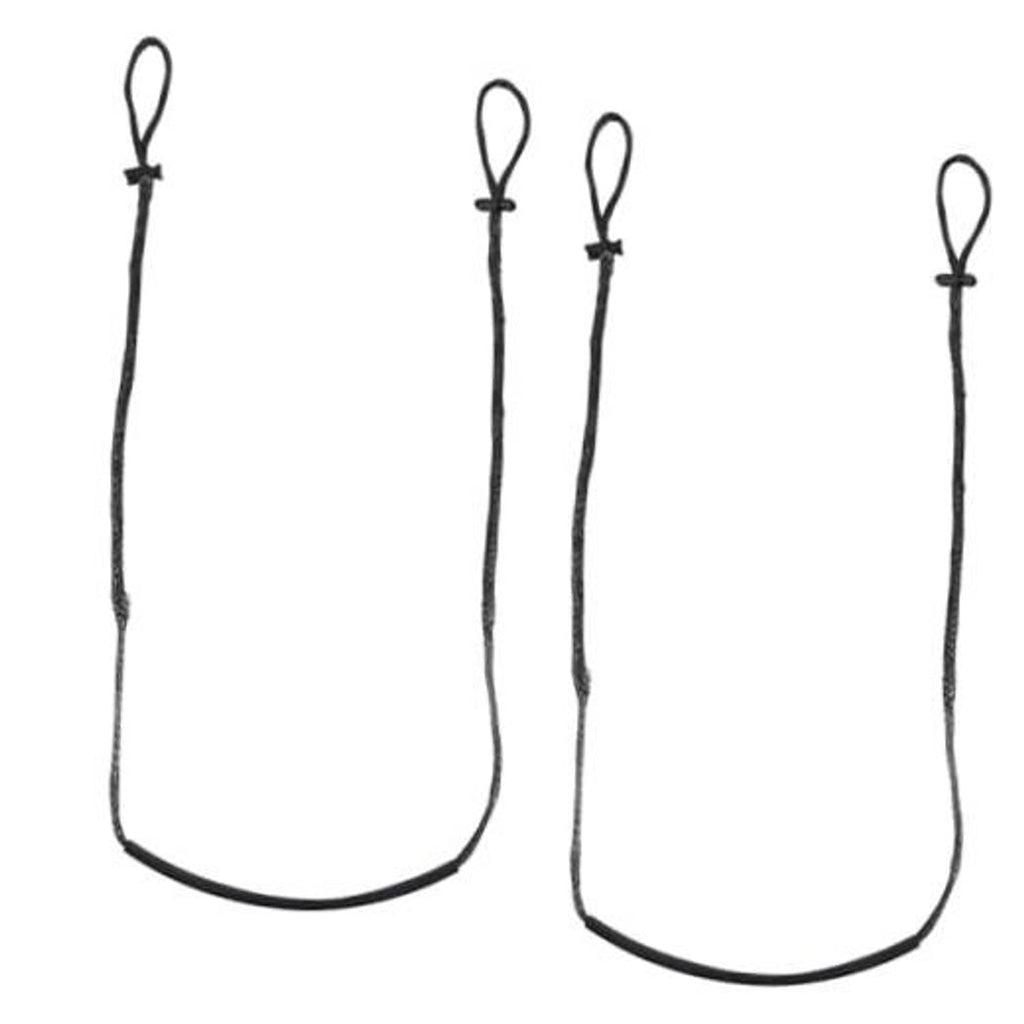 Braided rope climbing stick step aid set of 2 with U-shaped loop and rope ties