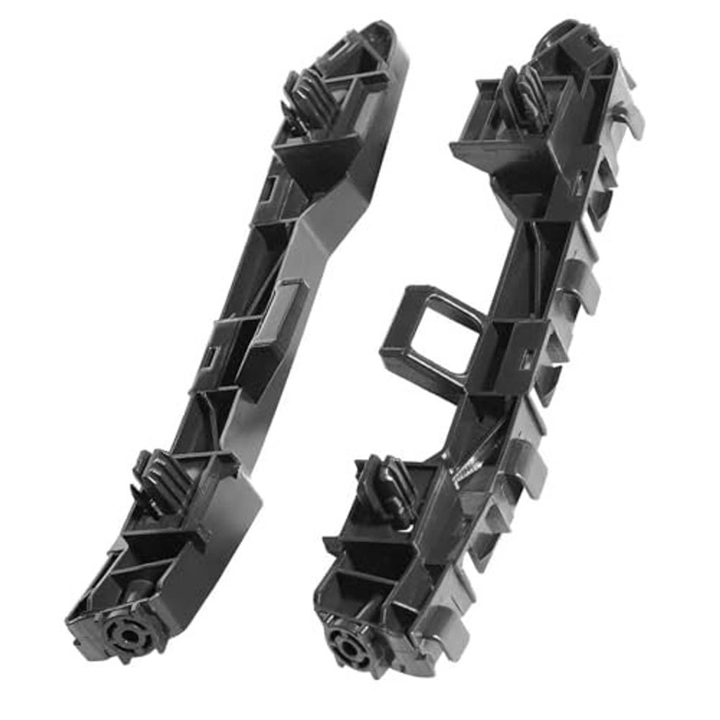 Black front bumper bracket with mounting tabs and threaded holes