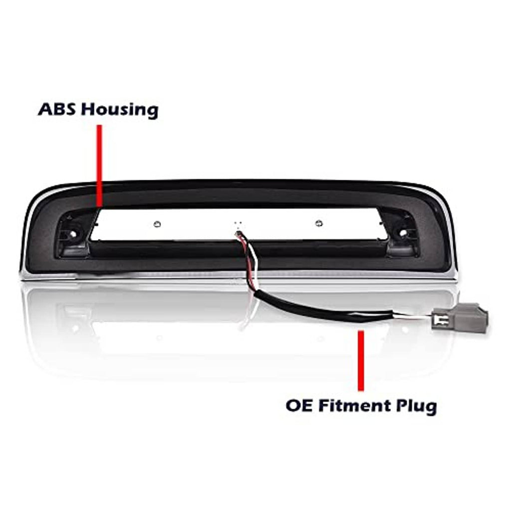 ABS housing LED brake light bar with wiring harness and OE fitment plug