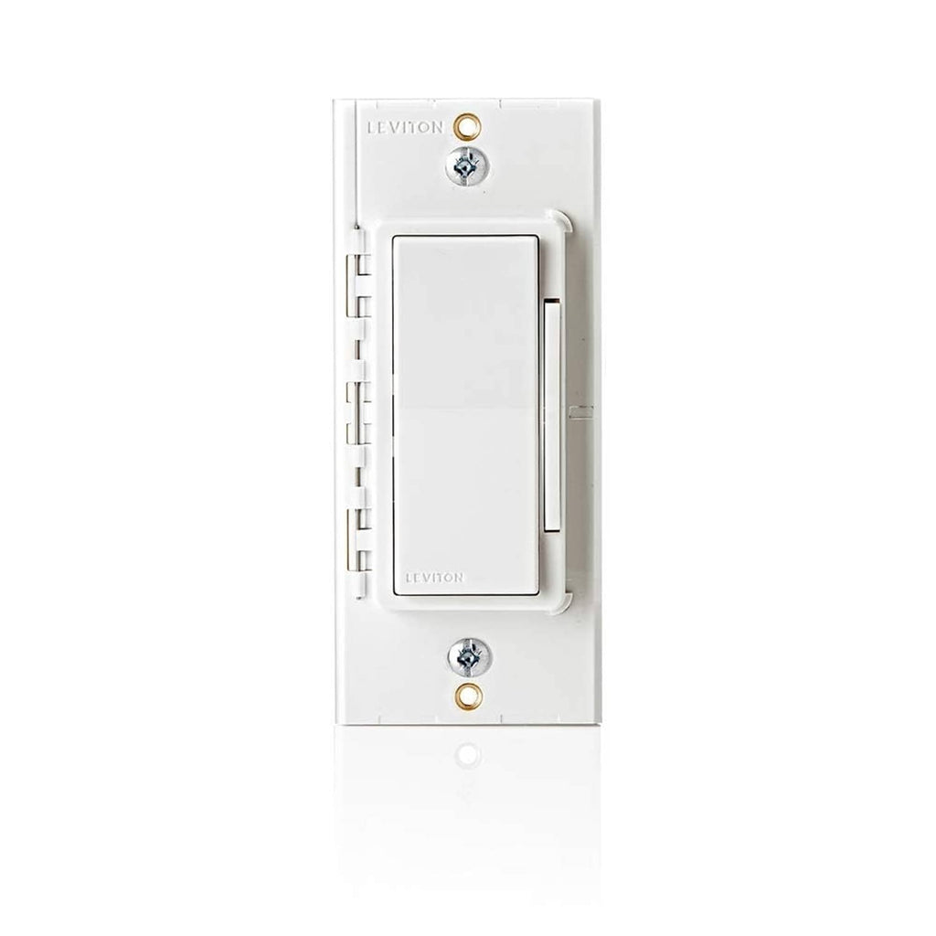 Leviton Decora smart dimmer companion front view, white with toggle rocker