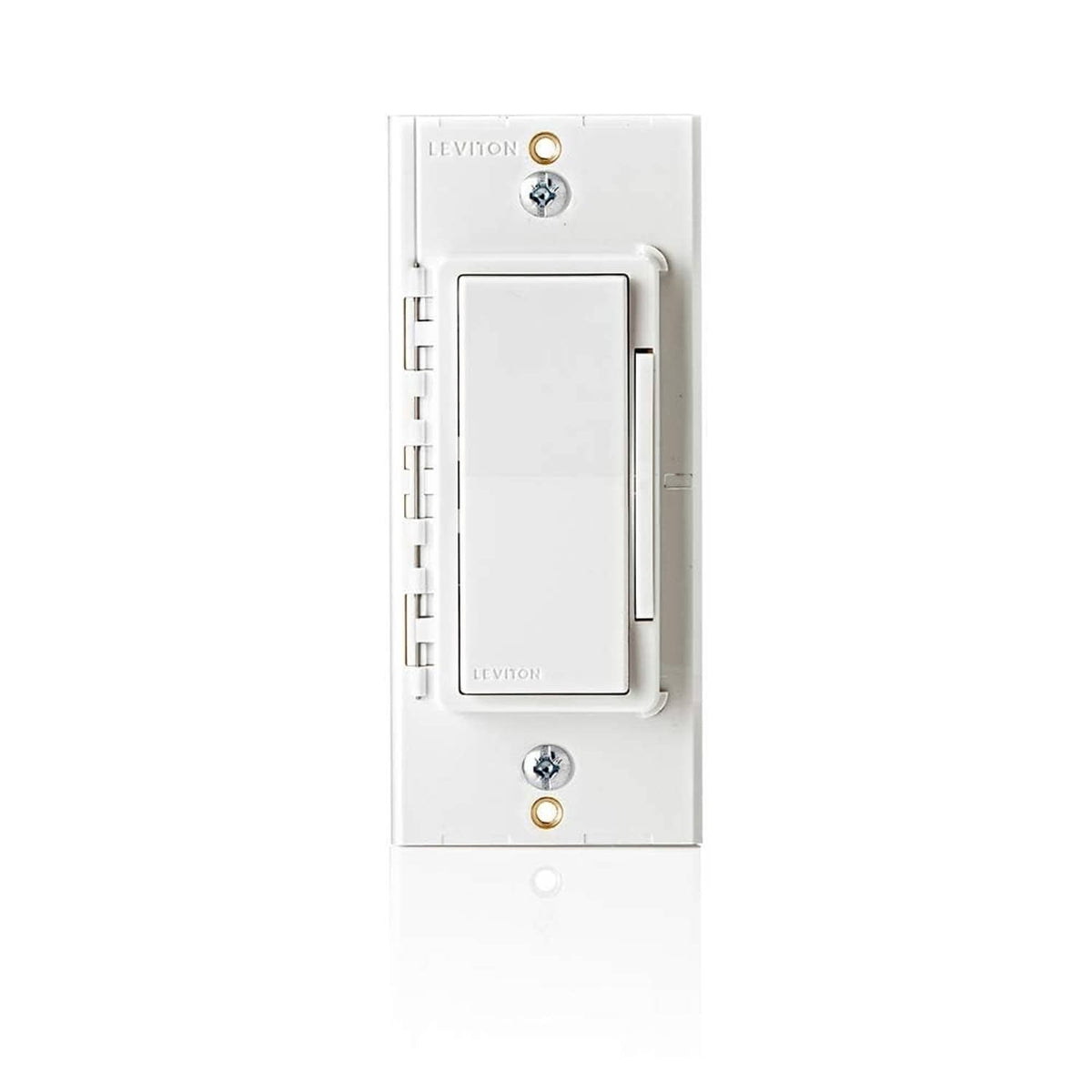 Leviton Decora smart dimmer companion front view, white with toggle rocker