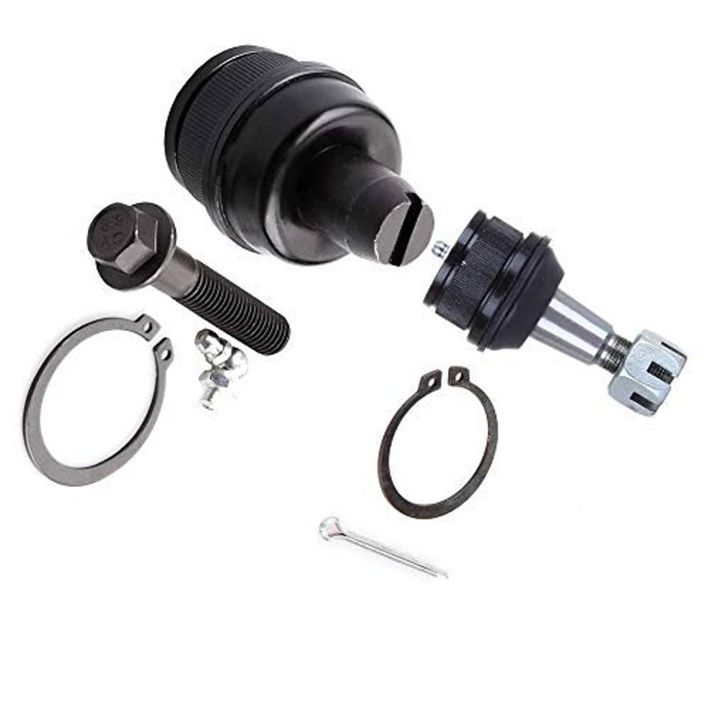 Front upper and lower ball joint kit with cotter pin, clamps, rings, and bolts