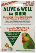 Pro-biotic bird stress preventative tablets box, Alive & Well, orange flavor