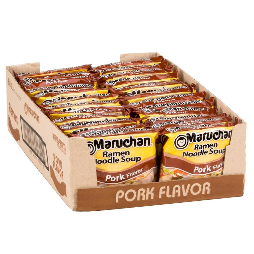 Maruchan Ramen Noodle Soup pork flavor 24-pack with multiple instant soup packets