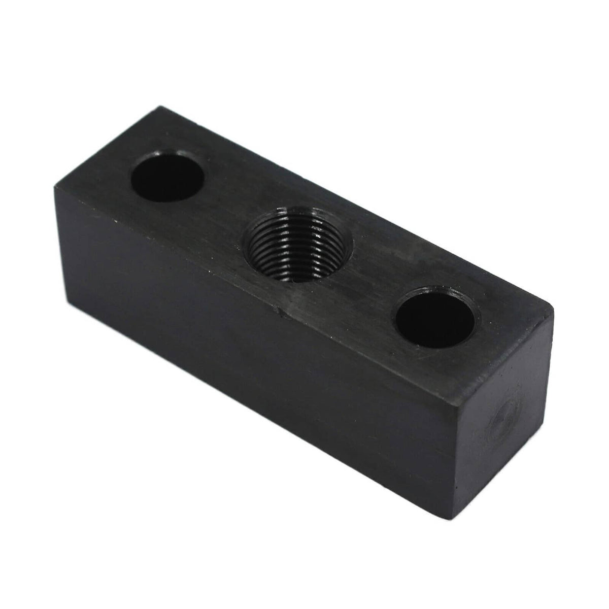 Transmission mainshaft inner bearing race puller tool, steel block with threaded hole