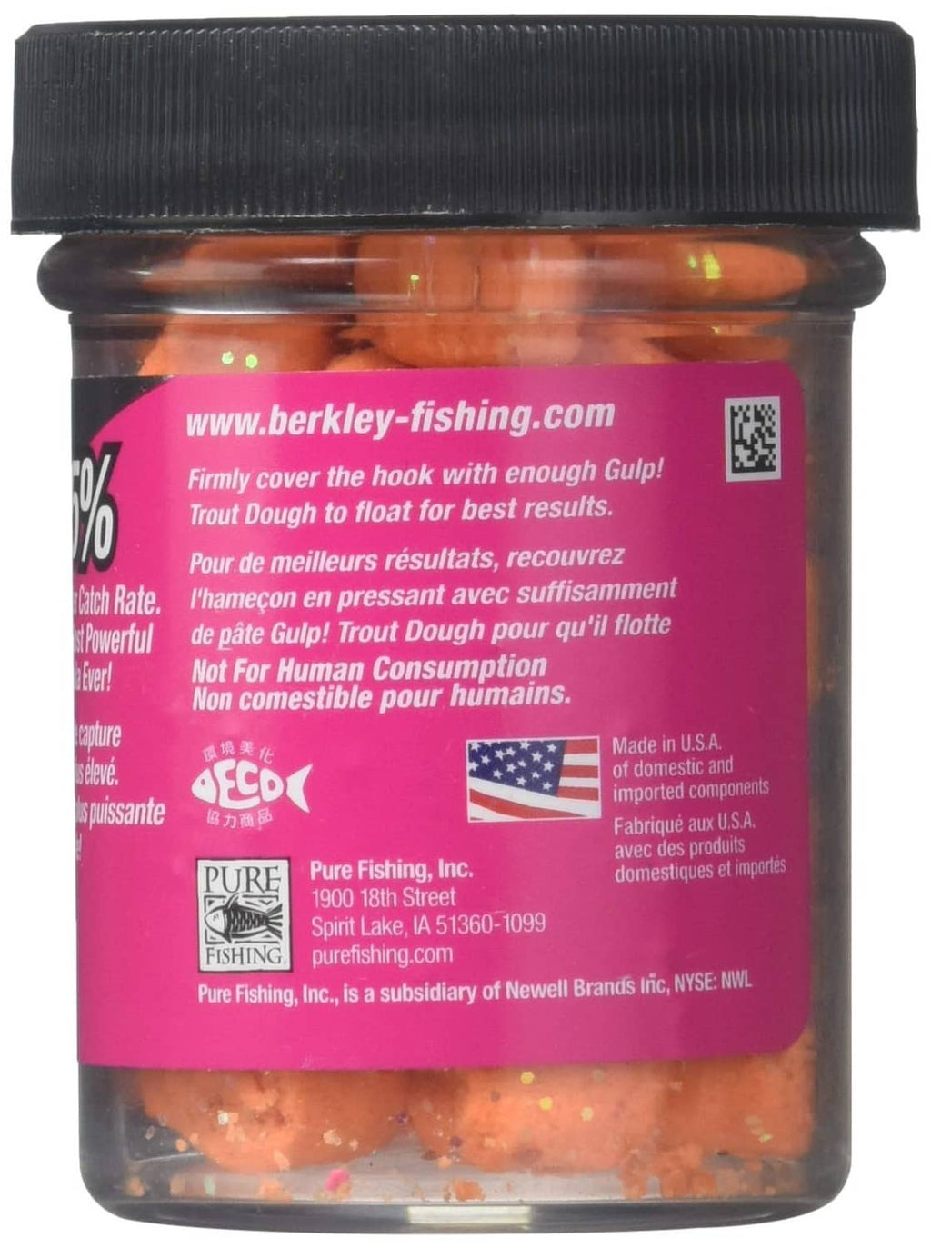 Gulp Trout Nuggets bait jar back label with usage instructions