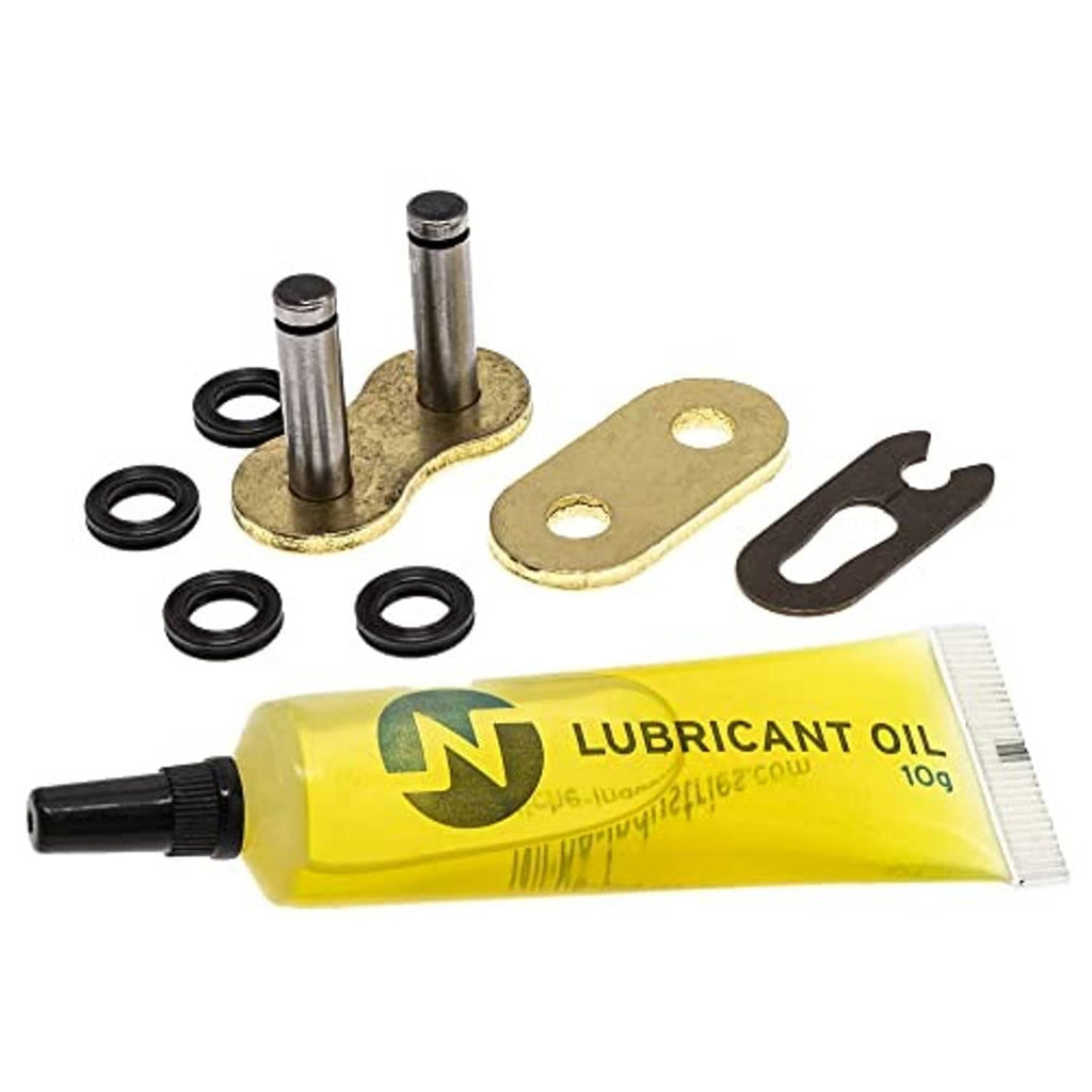 Sprocket mounting hardware set with lubricant oil tube