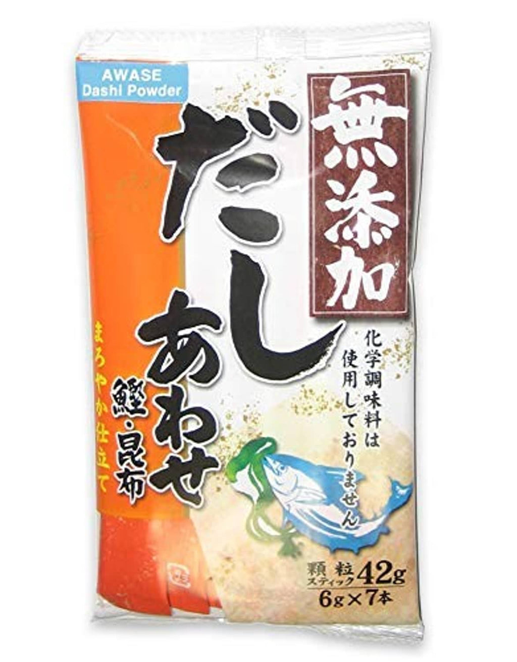 Dashi powder pouch for bonito and kelp soup stock, front label