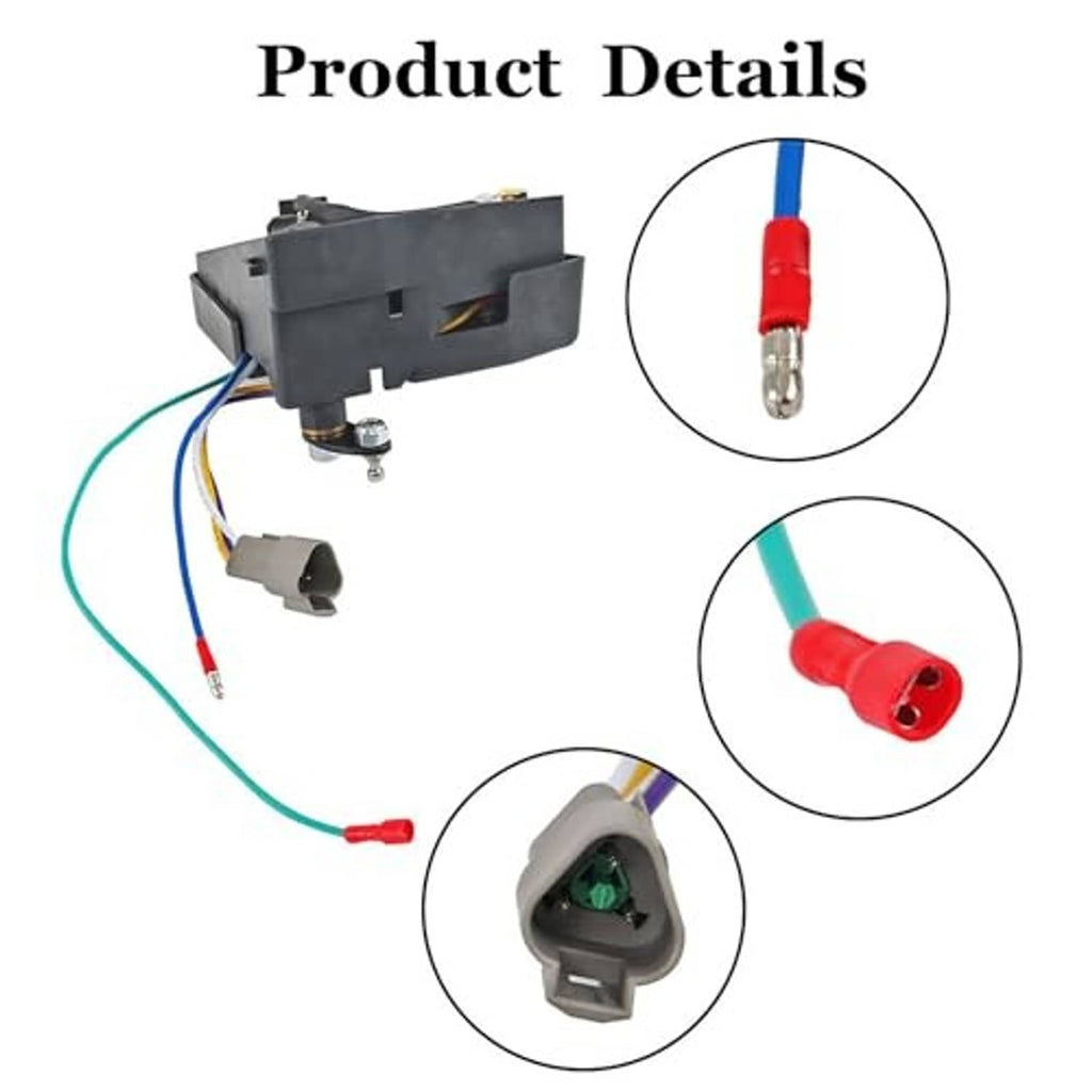 Golf cart wiper switch replacement with black switch body and insulated wire connectors