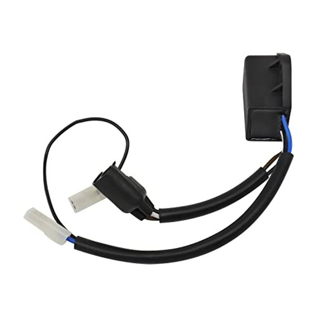 CDI ignition module wiring harness with black cables and connector plugs