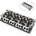 Diesel cylinder head casting with valve springs and machined ports, black and silver metal