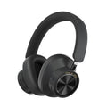 Wireless over-ear headphones, black with cushioned headband and rotatable ear cups