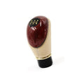 Brown and beige 5-speed manual gear shift knob with numbered shift pattern