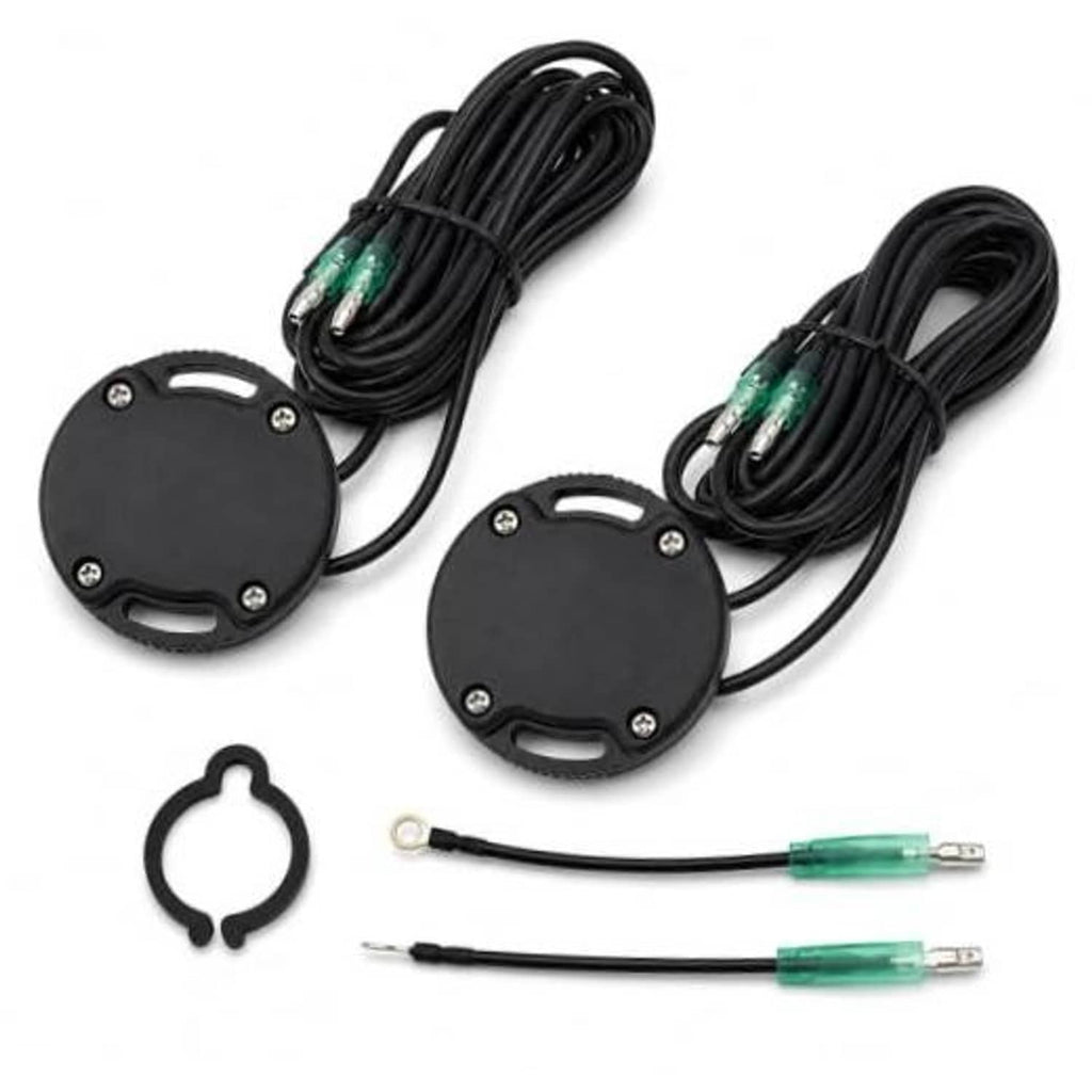 Marine tilt trim limit switch kit: two black covers, green wires, retaining clip