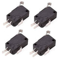 4-pack black micro switches with metal prongs and top mounting lever