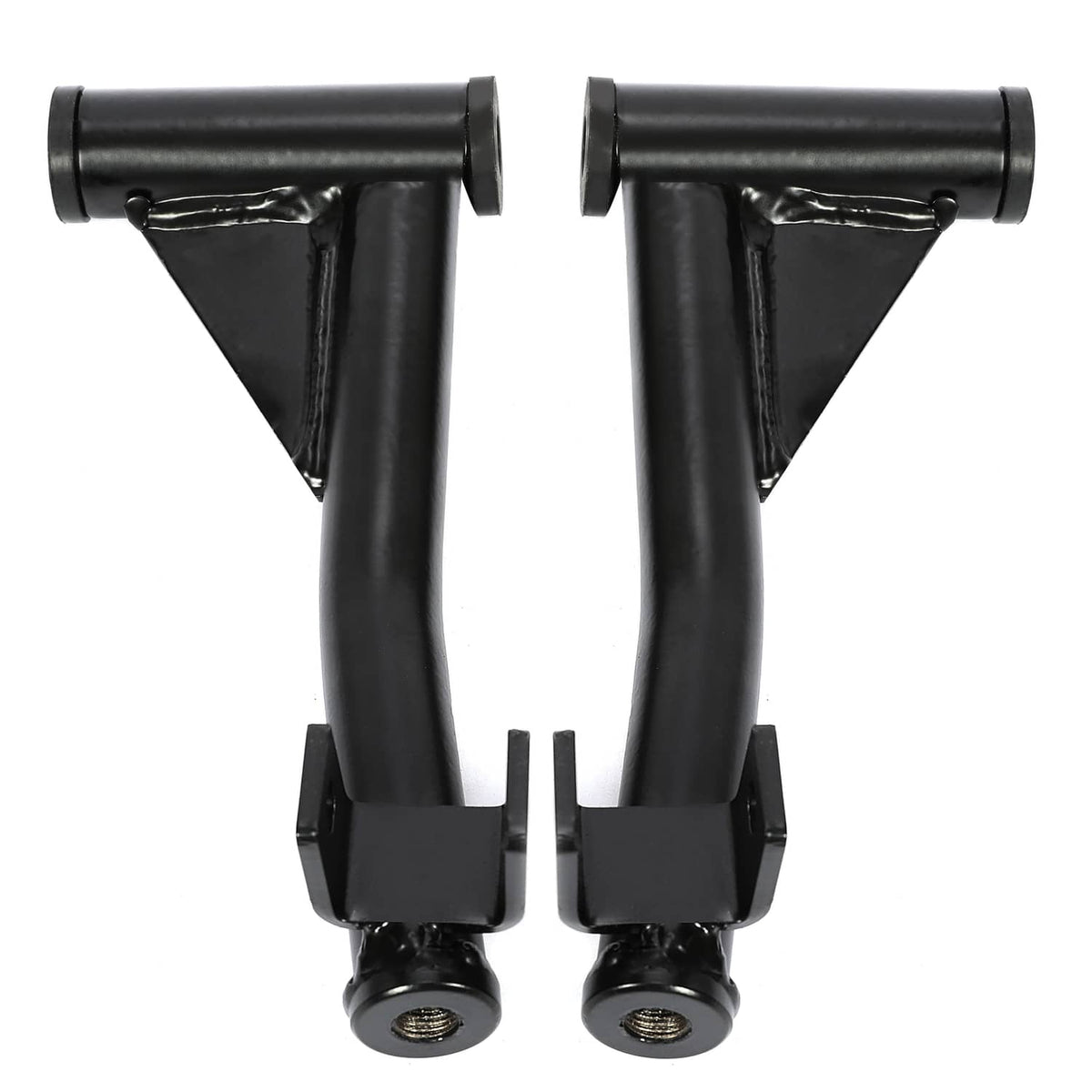 Black double A-arm suspension arms with threaded bolt ends and bushings