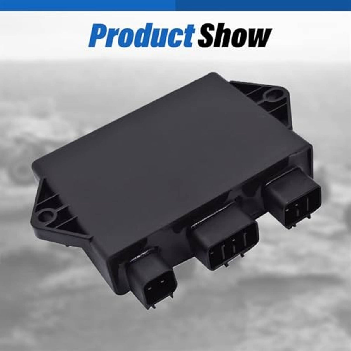 Black CDI control box angled view showing front and side connector ports