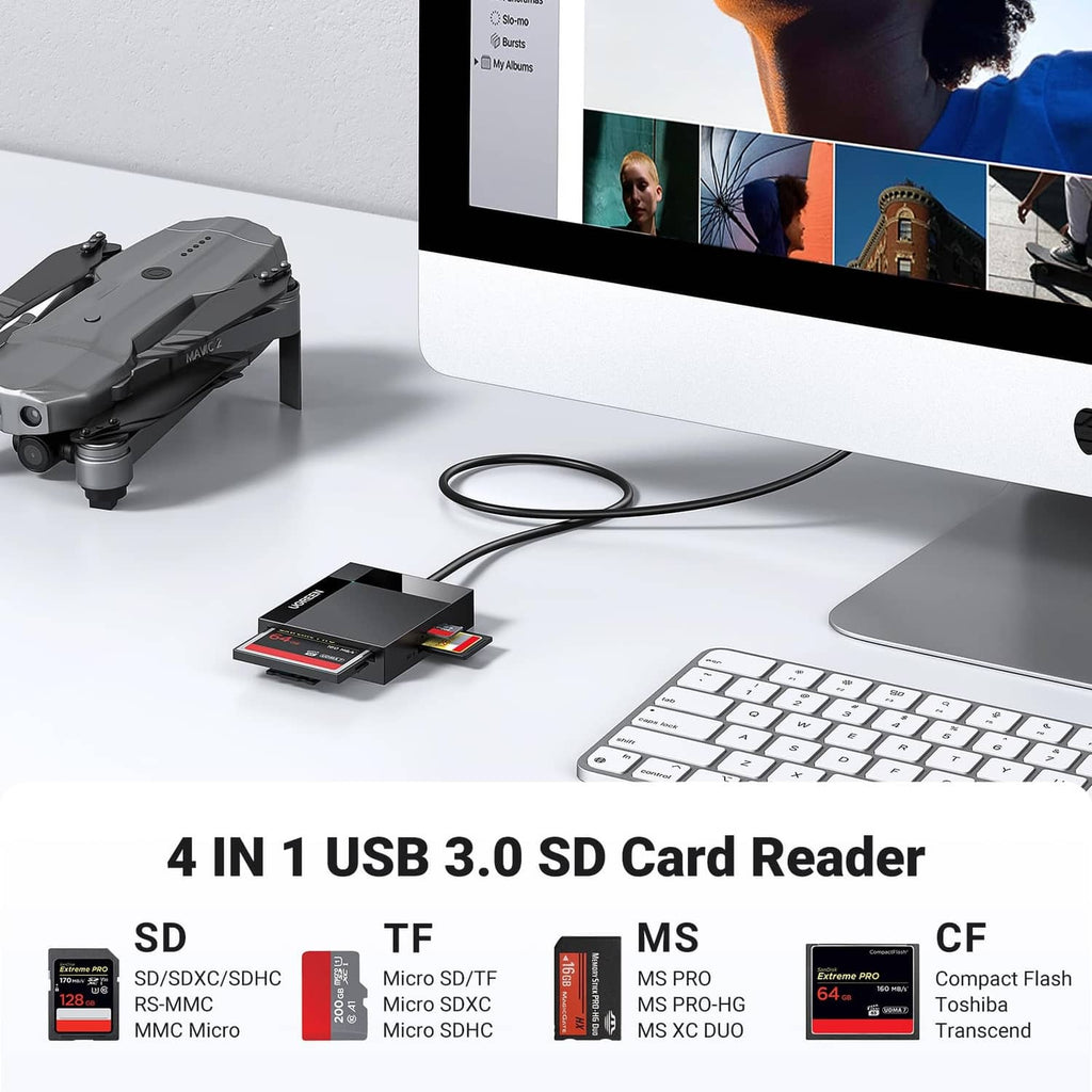 Ugreen 4-in-1 USB 3.0 card reader with SD and TF cards