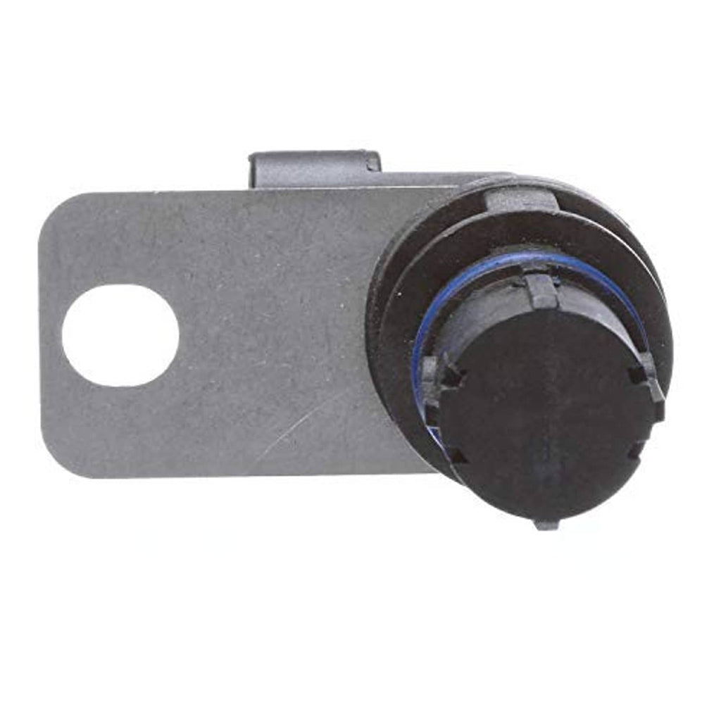 Engine crankshaft position sensor body with mounting bracket and circular sensor end