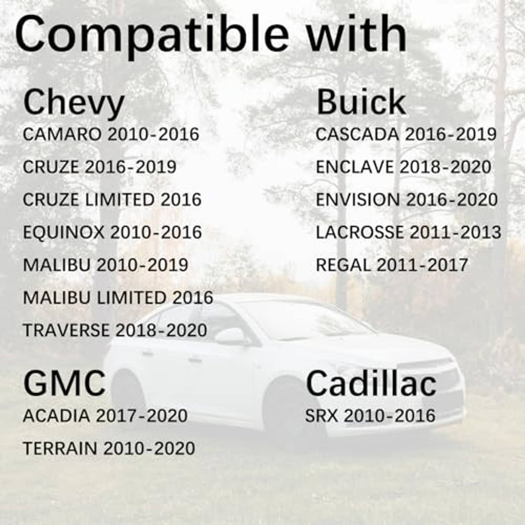 Compatibility graphic for the 8-way power seat switch control module