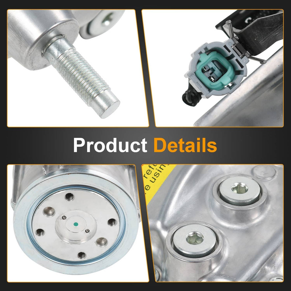 Rear differential detail: round cover plate, mounting holes, and hardware