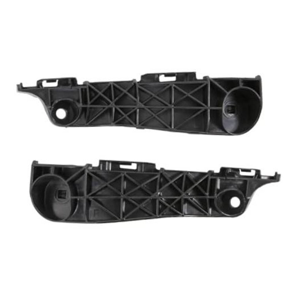 Black front bumper bracket with crisscross reinforcement and round mounting holes