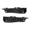 Black front bumper bracket with crisscross reinforcement and round mounting holes