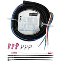 Electronic ignition control module with coiled wiring harness and terminal accessories