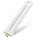 Replacement UV bug zapper bulb with clear glass tube and gold plug pins