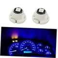 Blue T4.7 neo wedge LED bulbs, white bases with metal leads (pair)