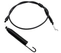 Black PTO cable with coiled spring and two connector ends