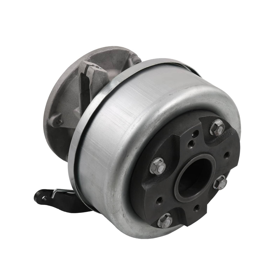Parking brake actuator assembly with metal housing and side lever