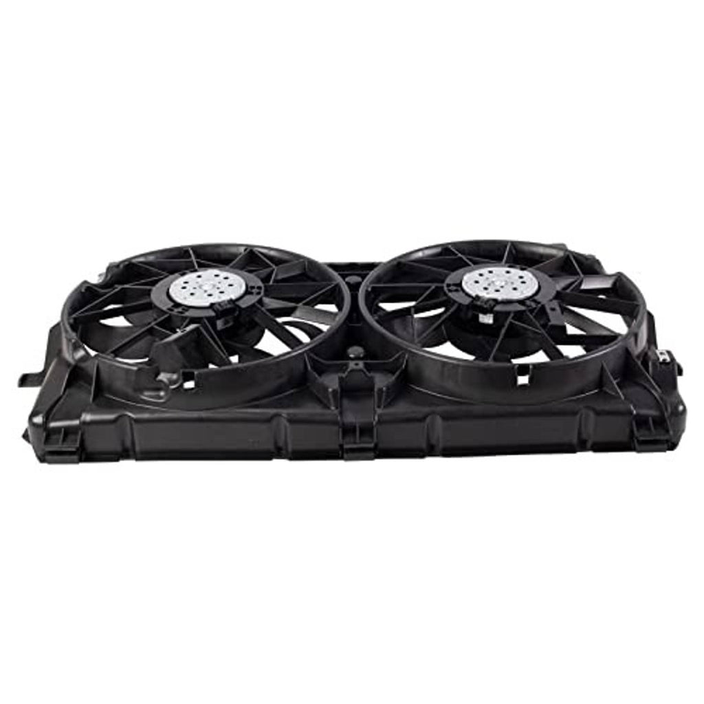 Dual radiator cooling fan assembly, overhead view showing two fan units and frames