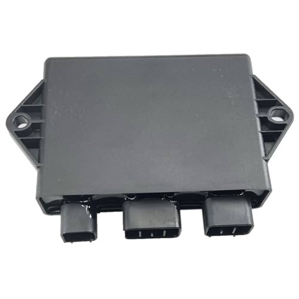 CDI ignition control module with front electrical connectors and side mounting tabs
