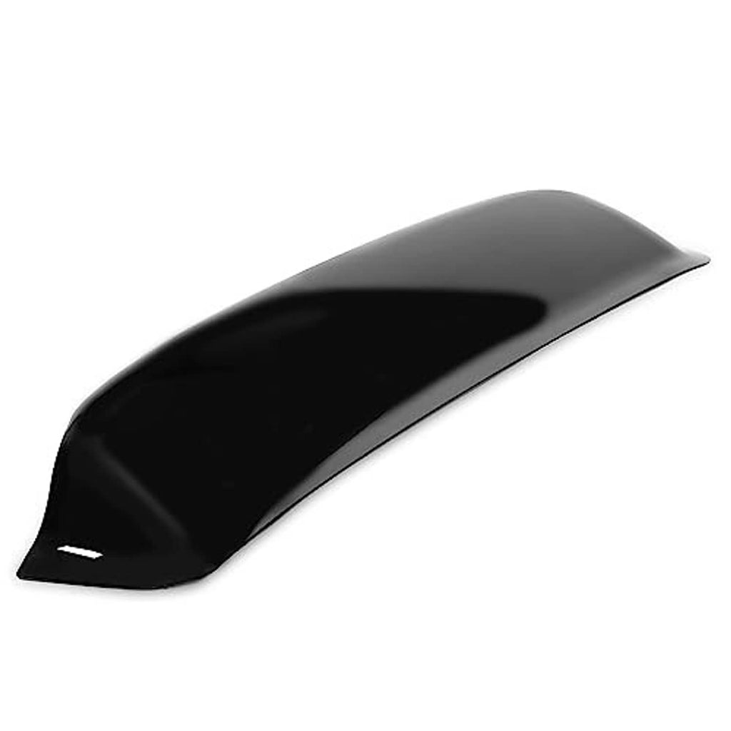 Roof spoiler panel, glossy black curved wing