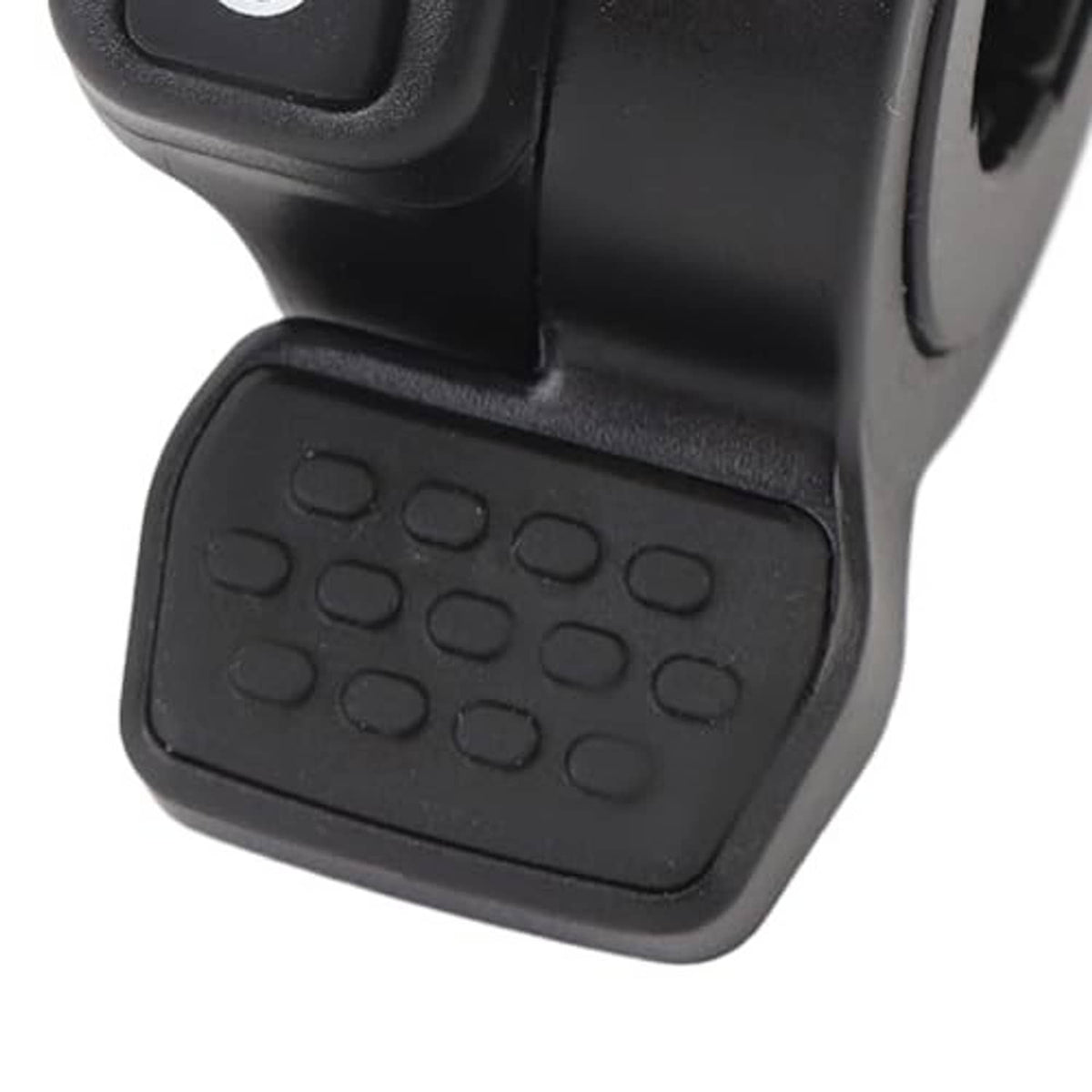 Thumb throttle button pad closeup with textured switches