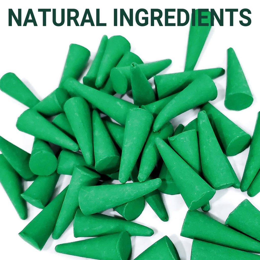 Green citronella incense cones pile
