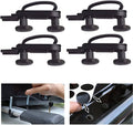 Black U-bolt clamps set of 4 for cargo roof box roof rack mounting